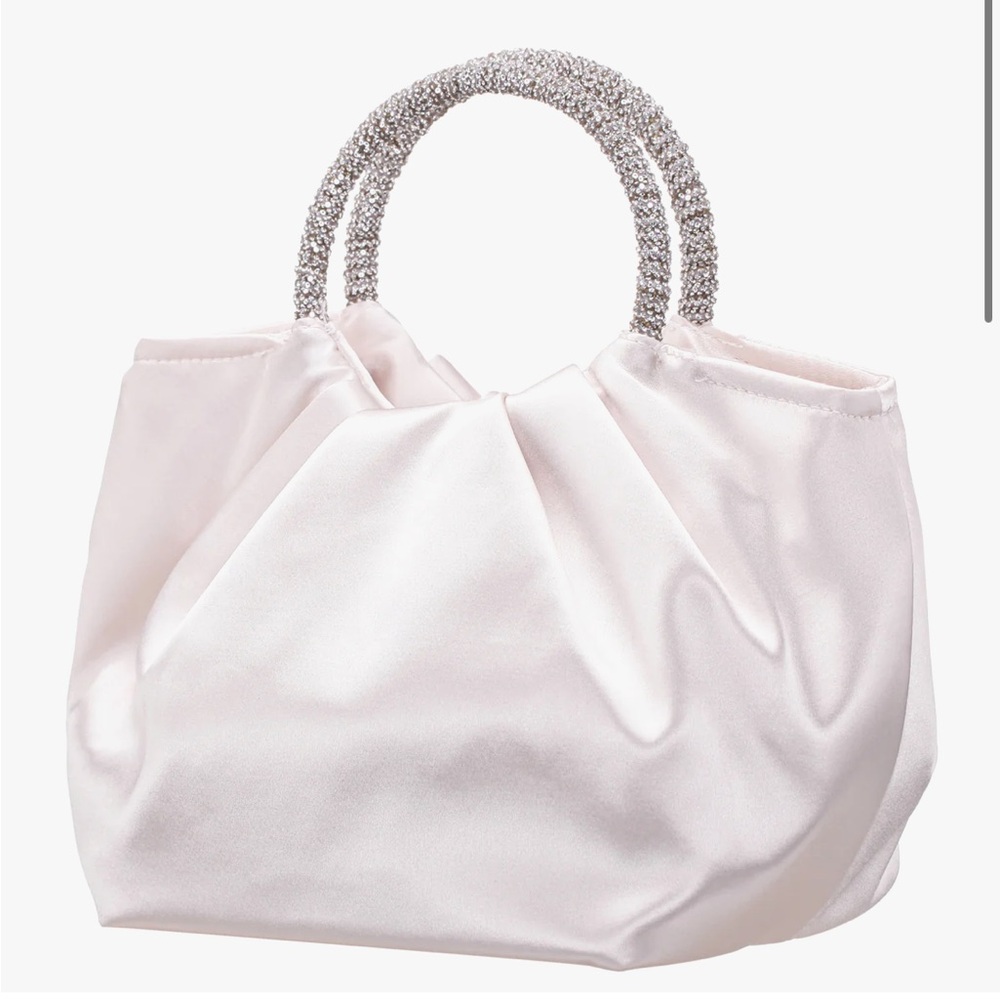 Nina Ivory Crystal Handle Satchel - Picture 2 of 6